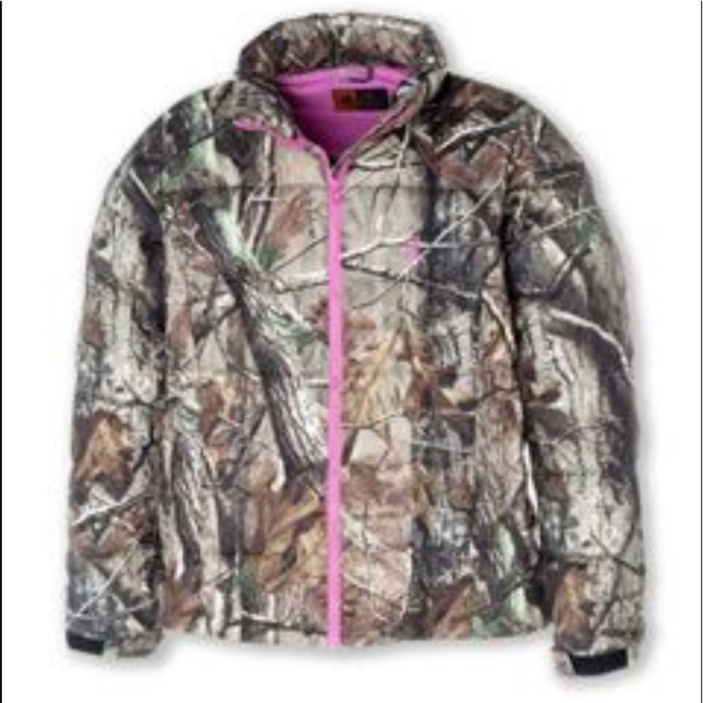 Browning down jacket Camo & pink Like newWorn once